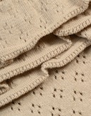 Bomullstruser med hullmønster til baby Beige