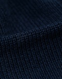 Beanie i merinoull Marineblå