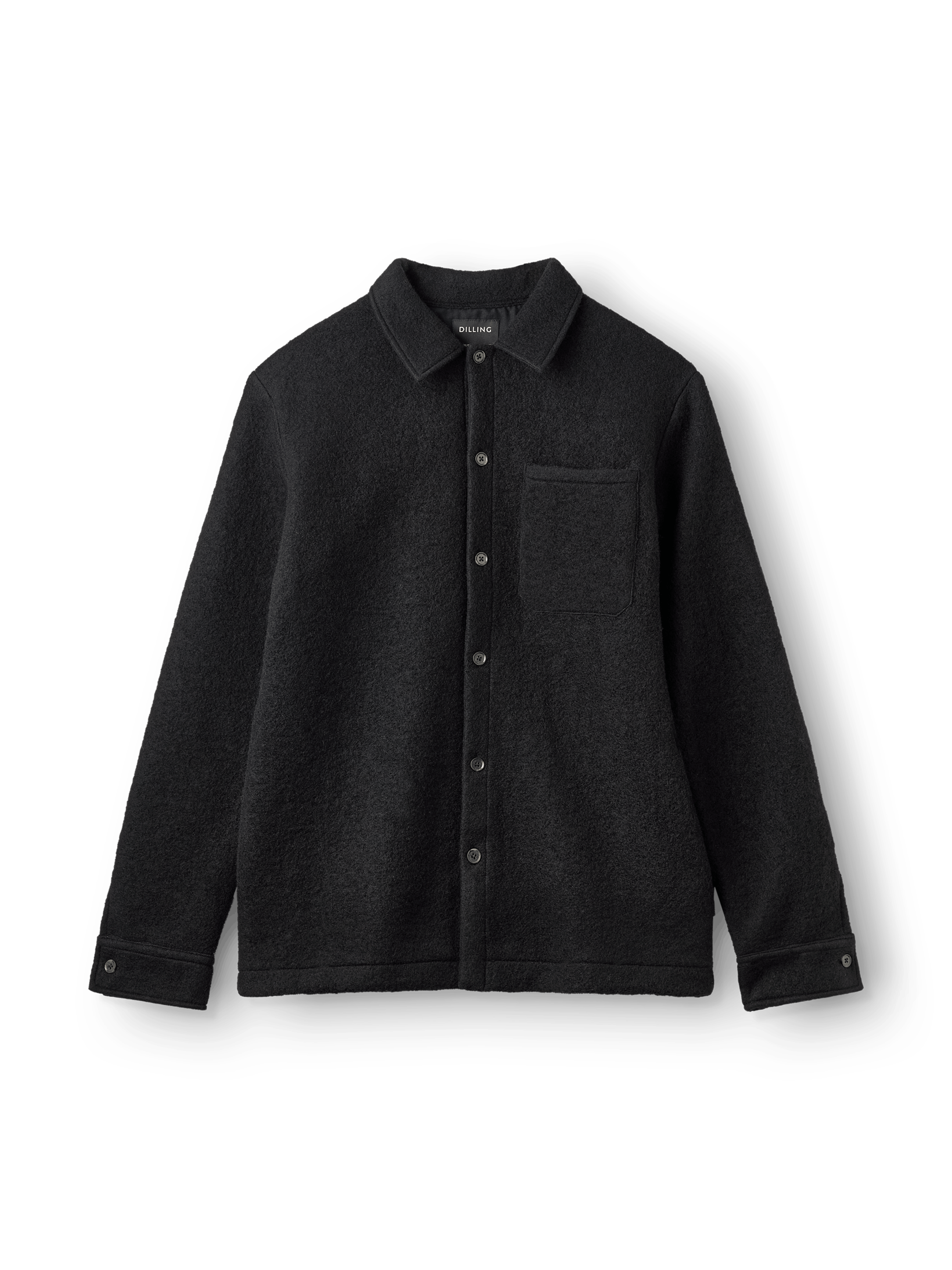 Men's wool/cotton shirt in Black - Free shipping - Dilling