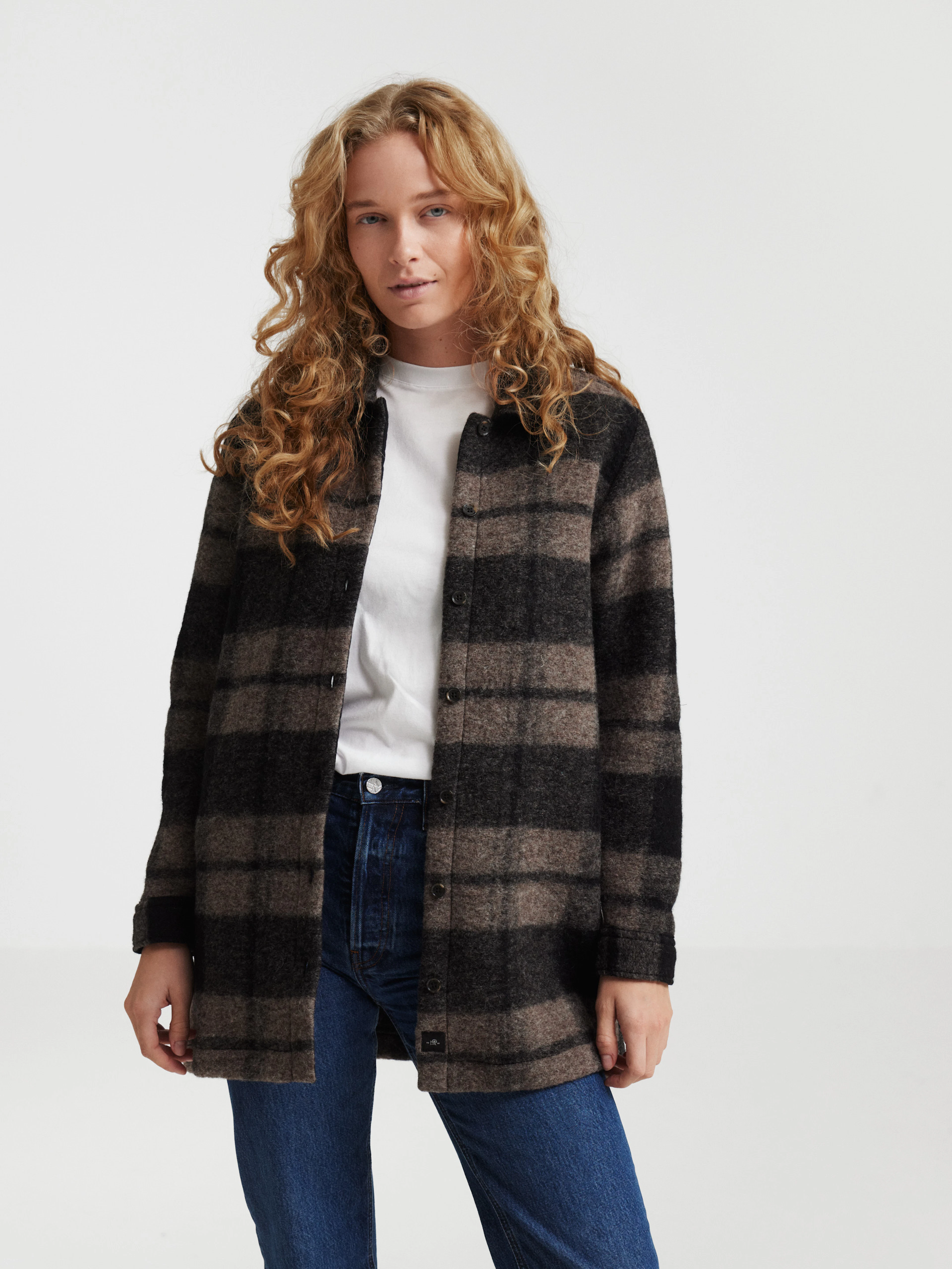 Overshirt Damen Kariert