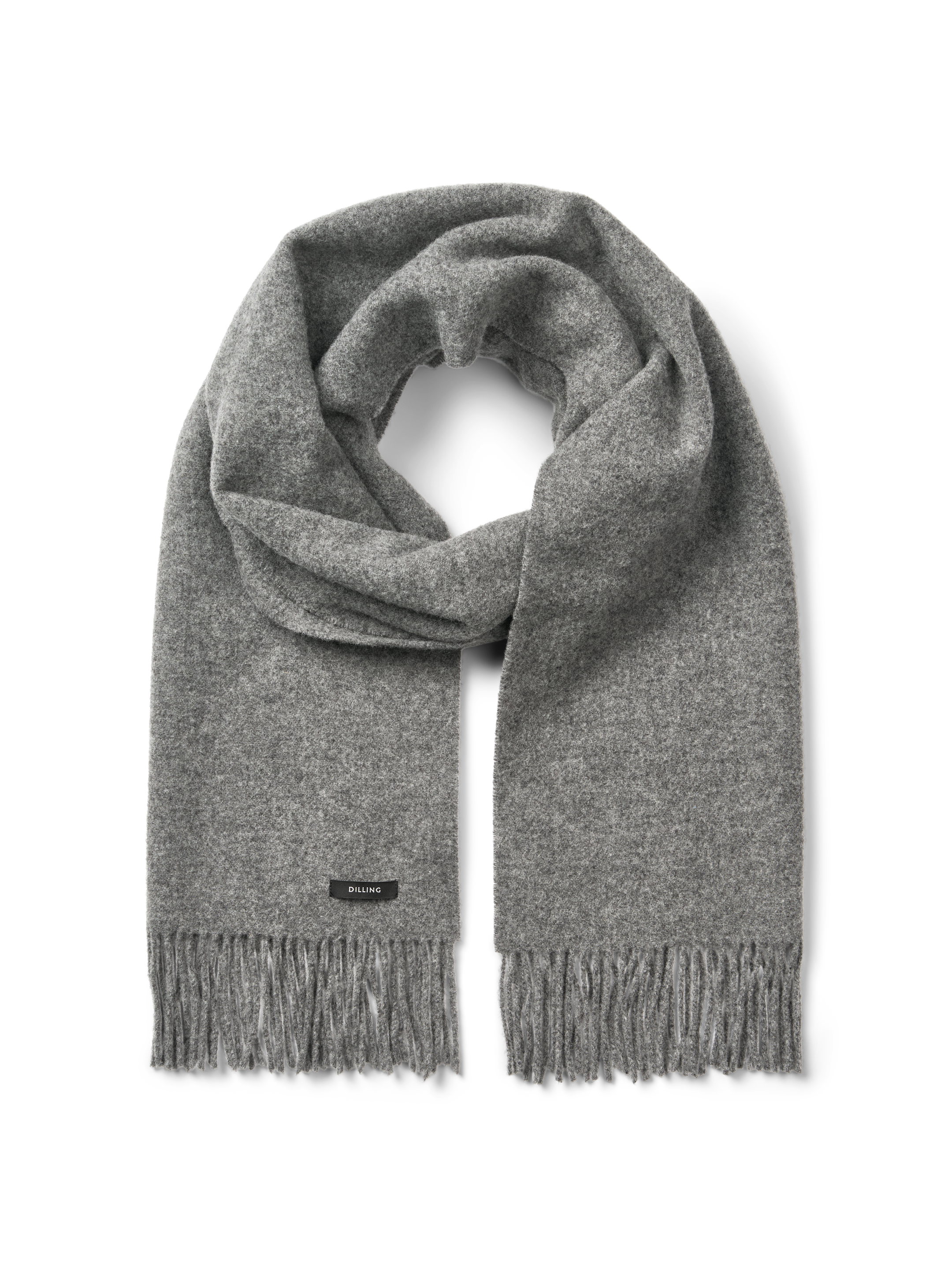 Scarf in lambswool in Dark grey melange - €59.99 - Dilling