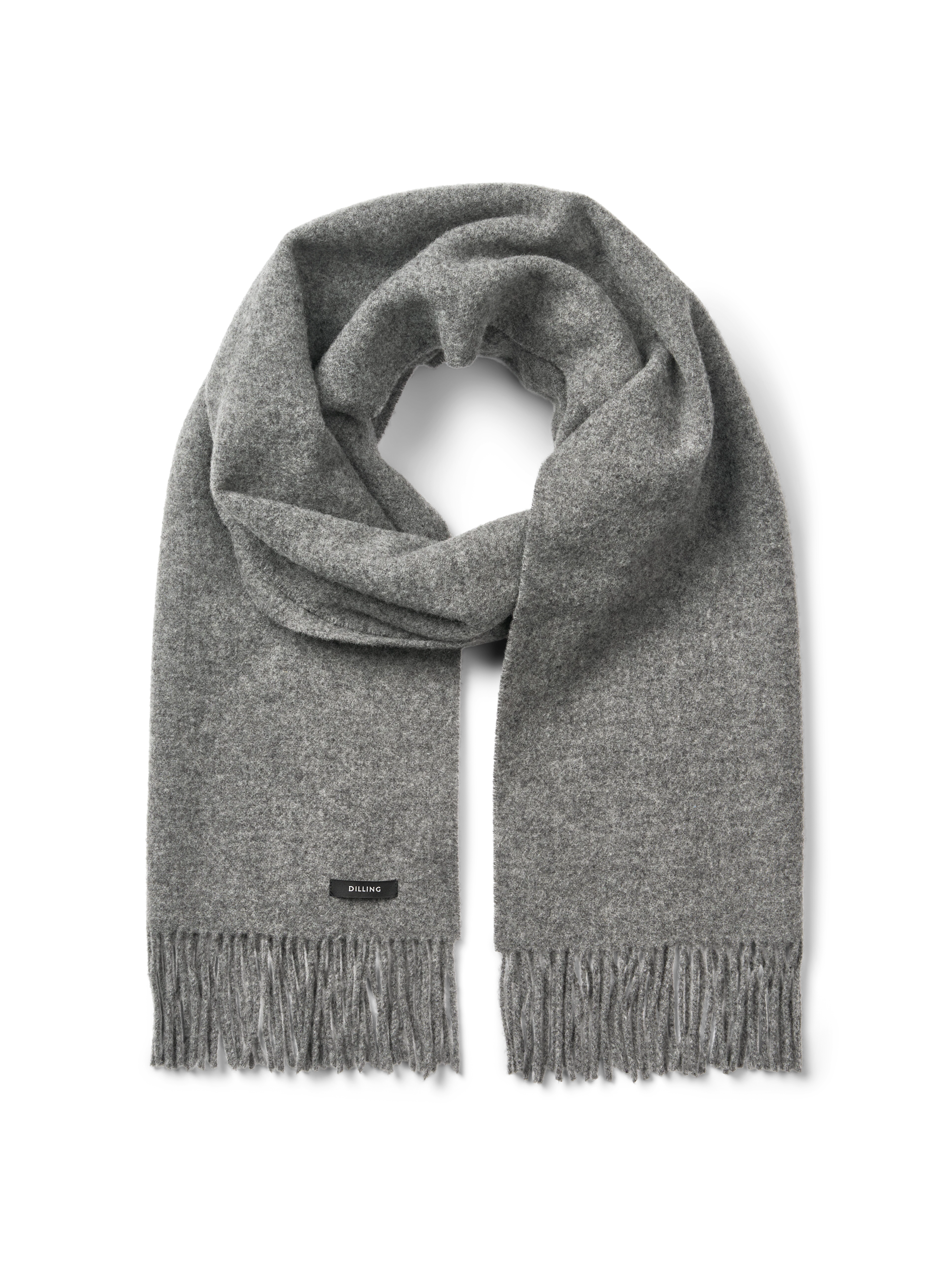 Scarf in lambswool in Dark grey melange - €59.99 - Dilling