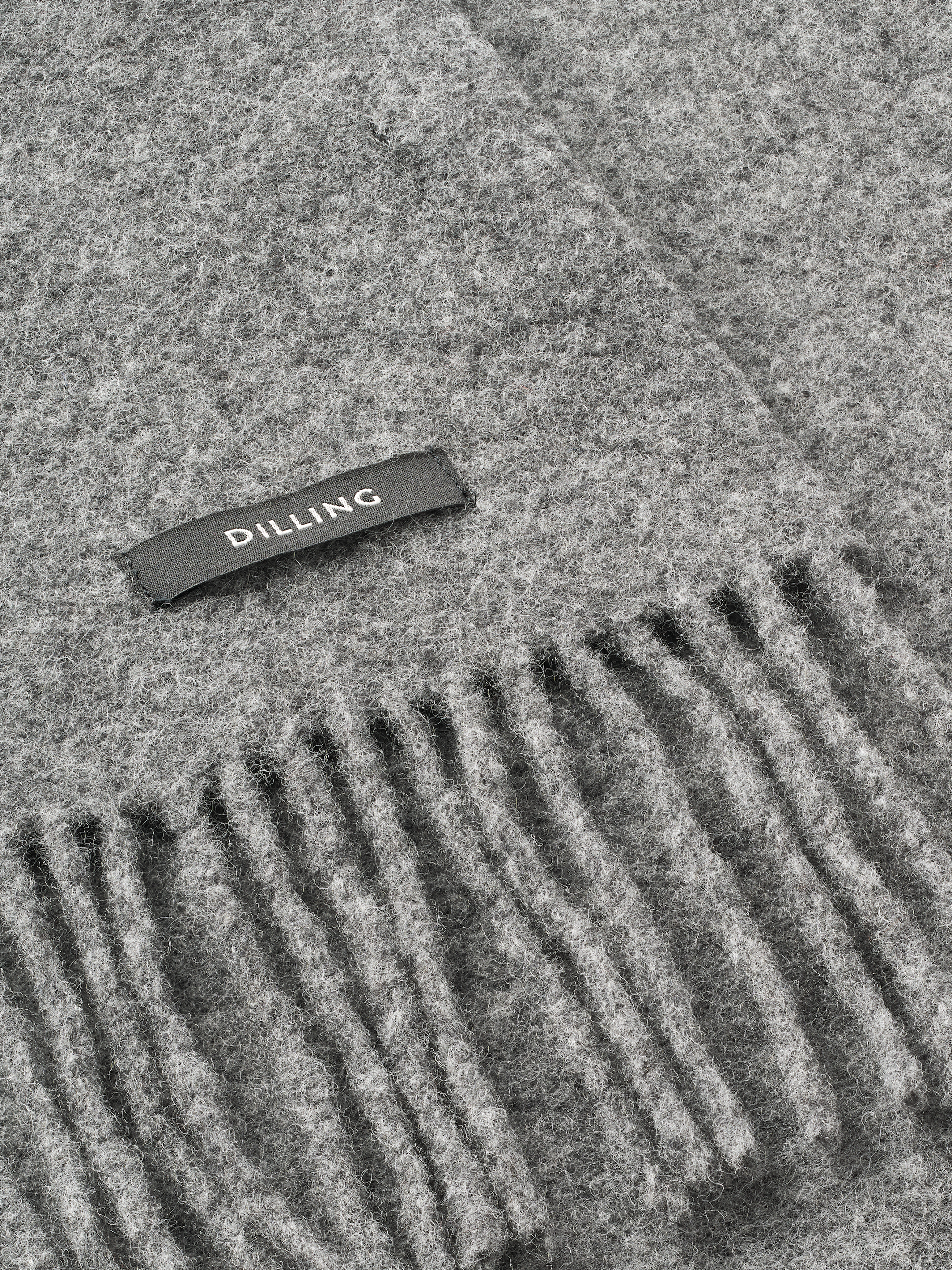 Scarf in lambswool in Dark grey melange - Free shipping - Dilling