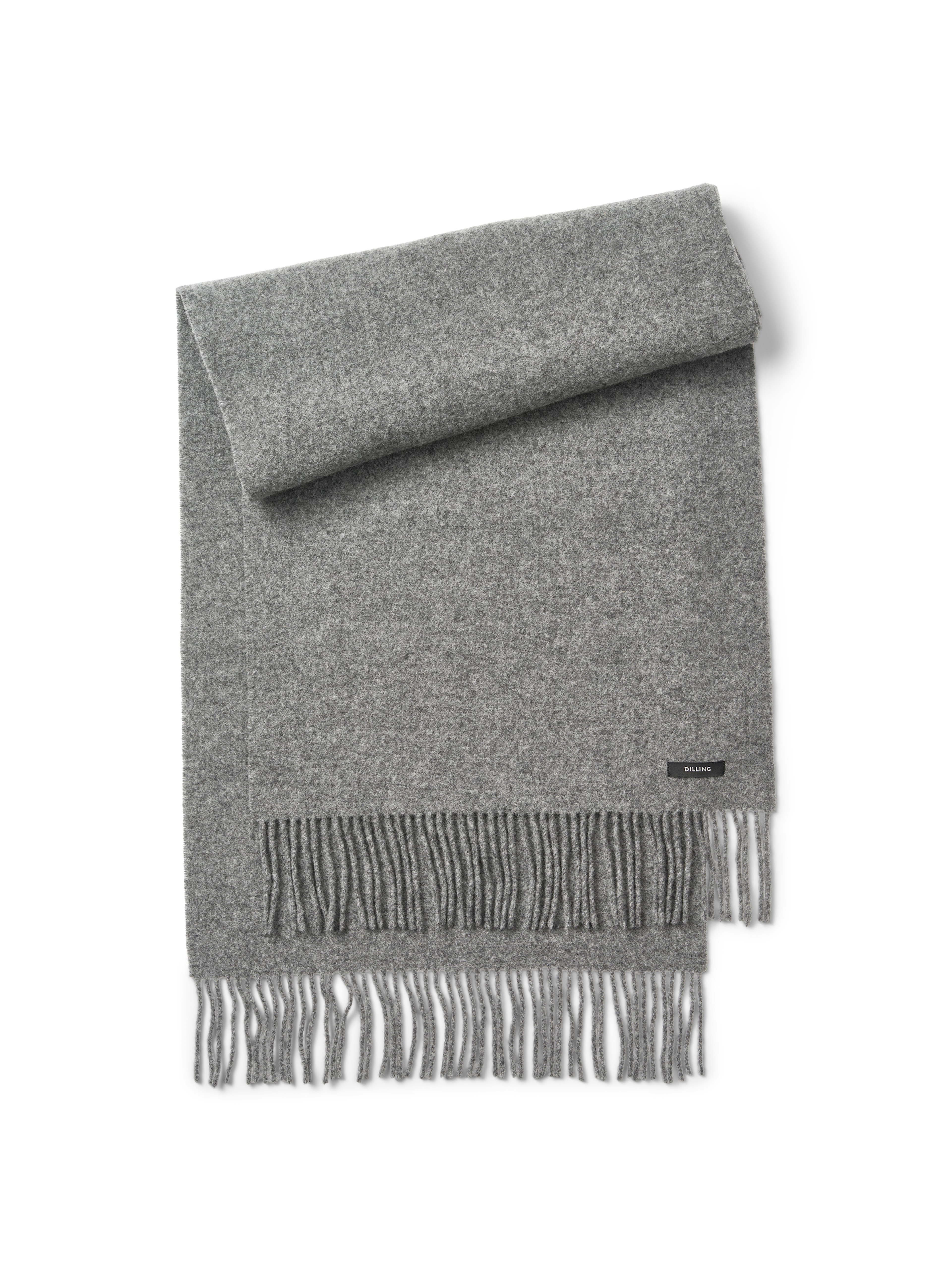 Scarf in lambswool in Dark grey melange - Free shipping - Dilling