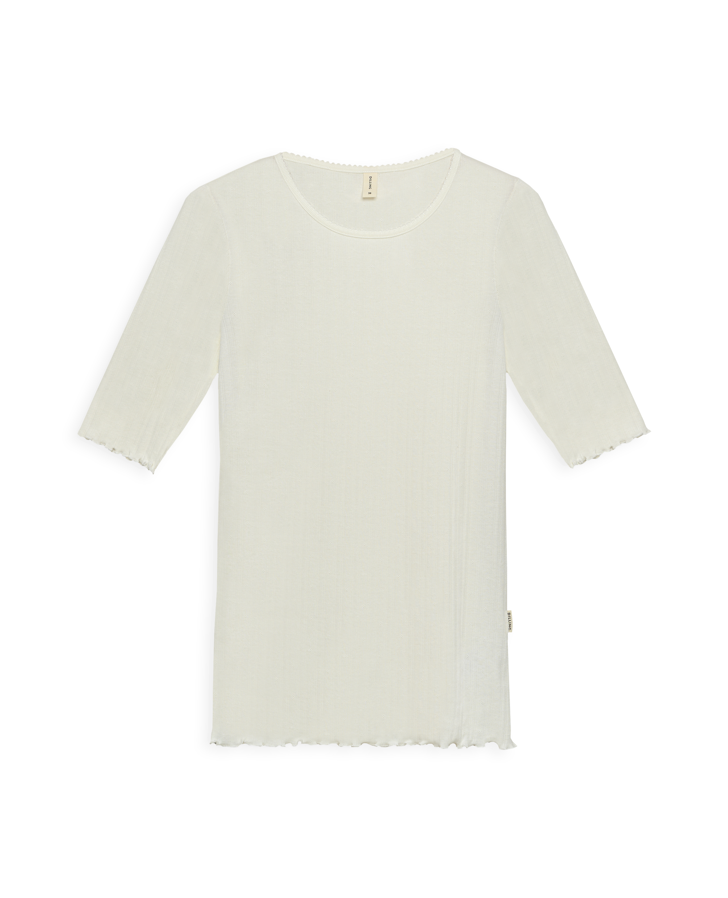 T-shirt with high O-neck