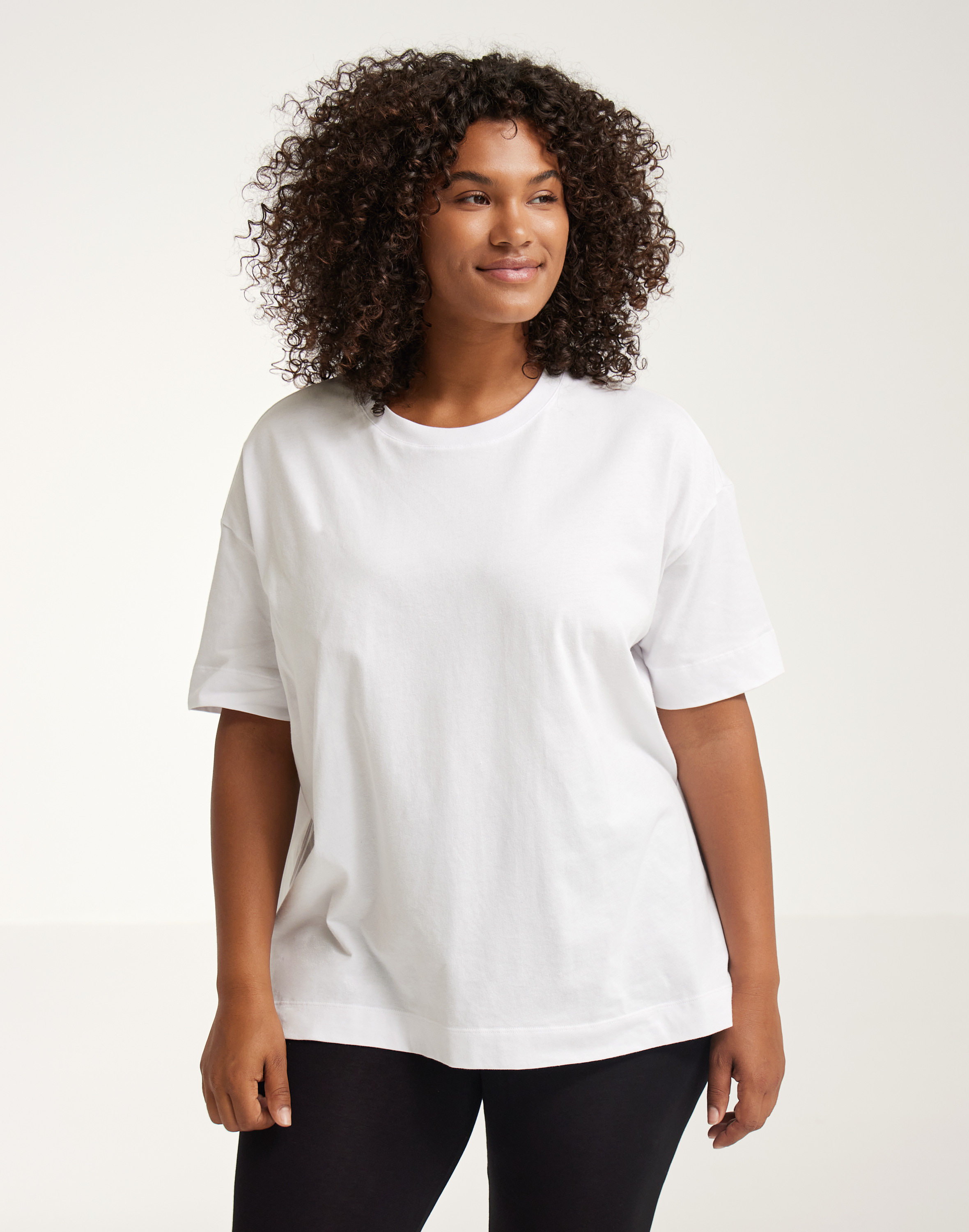 Women's cotton boxy T-shirt in White - $73.99 - Dilling
