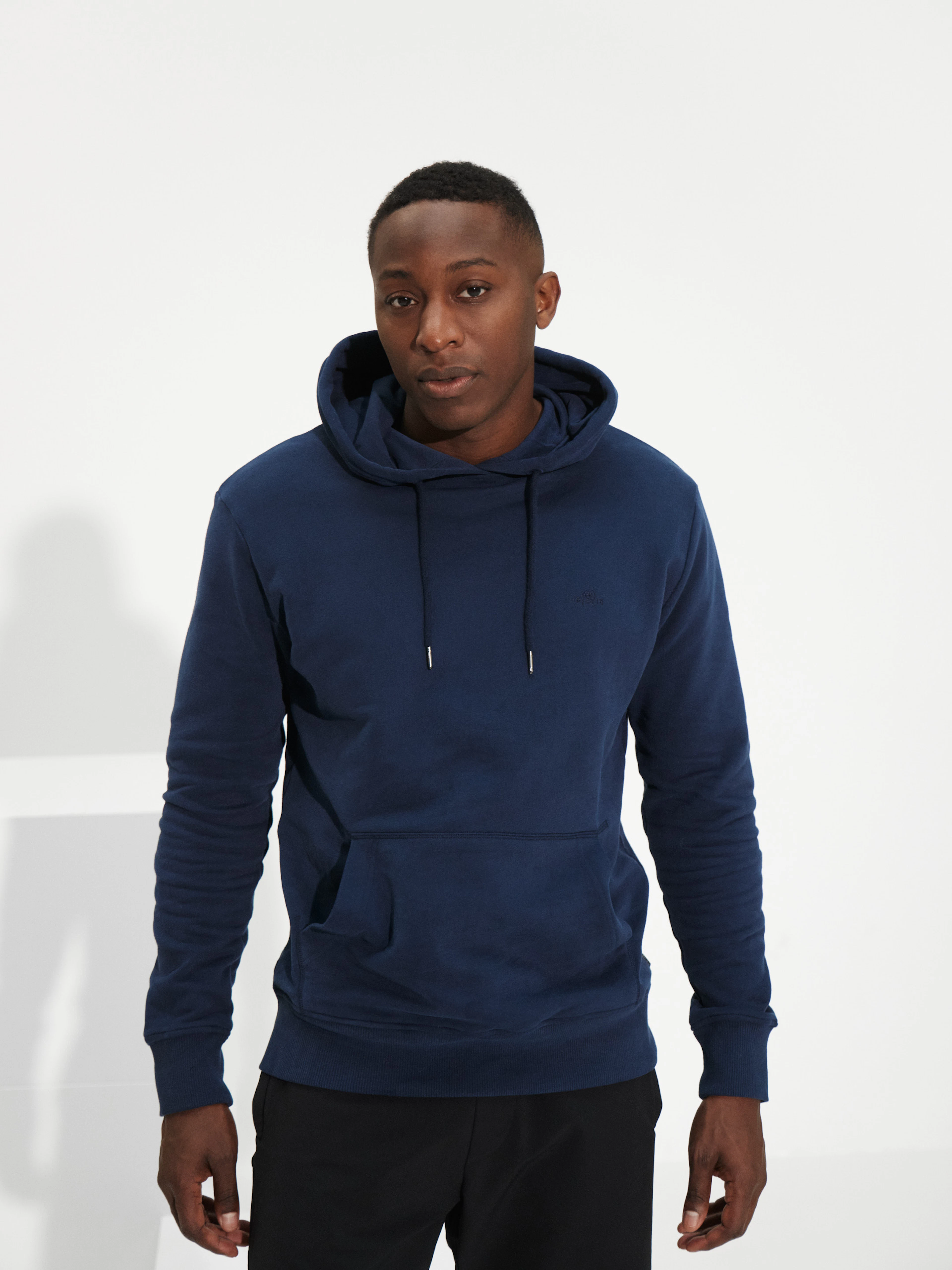 Hoodie Homme Cotton Traders – Mélange De Coton Bleu – Taille S – Manches Longues