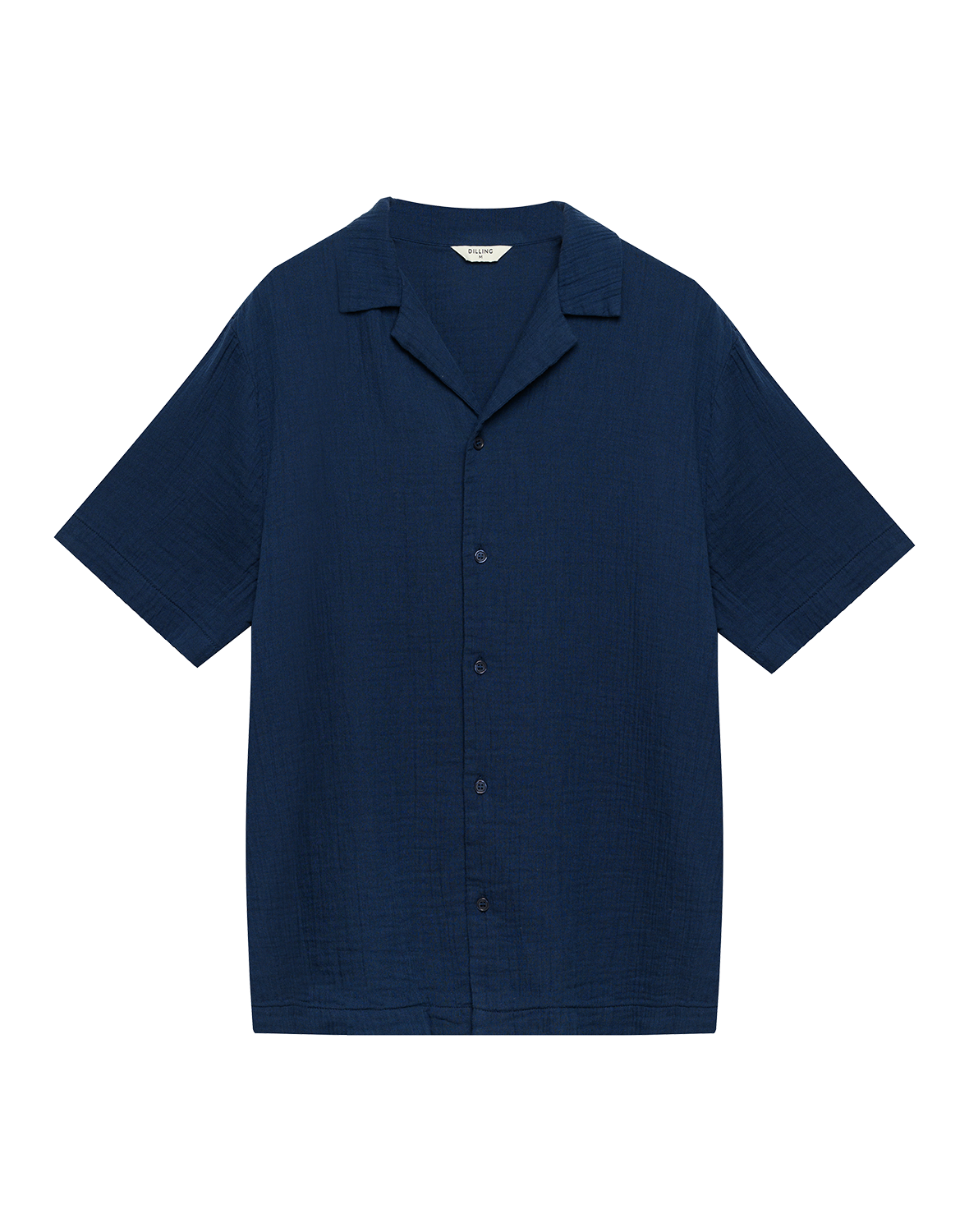 Men's cotton muslin shirt in Dark navy - $76.99 - Dilling
